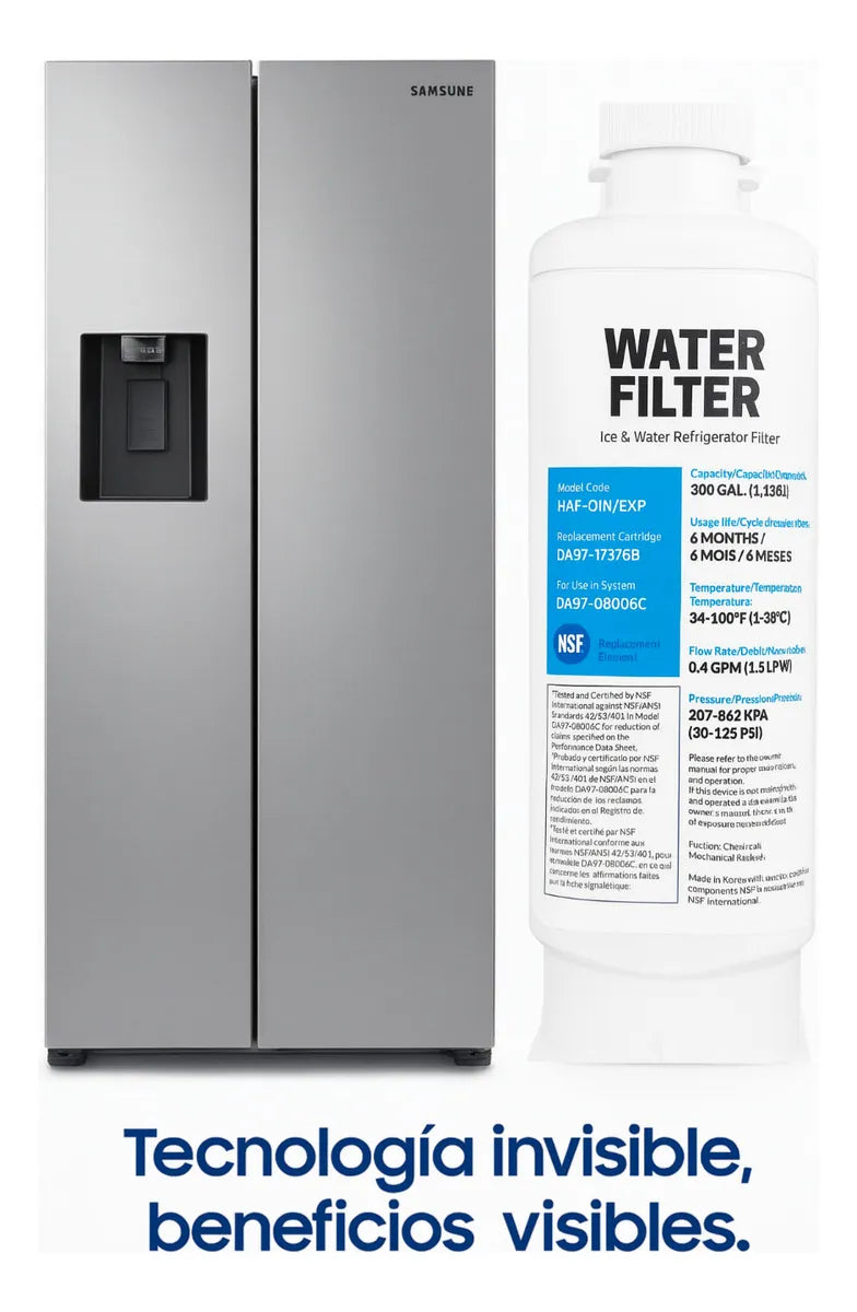 Filtro De Agua Para Samsung Repuesto Nevecon Da97-17376b X 2