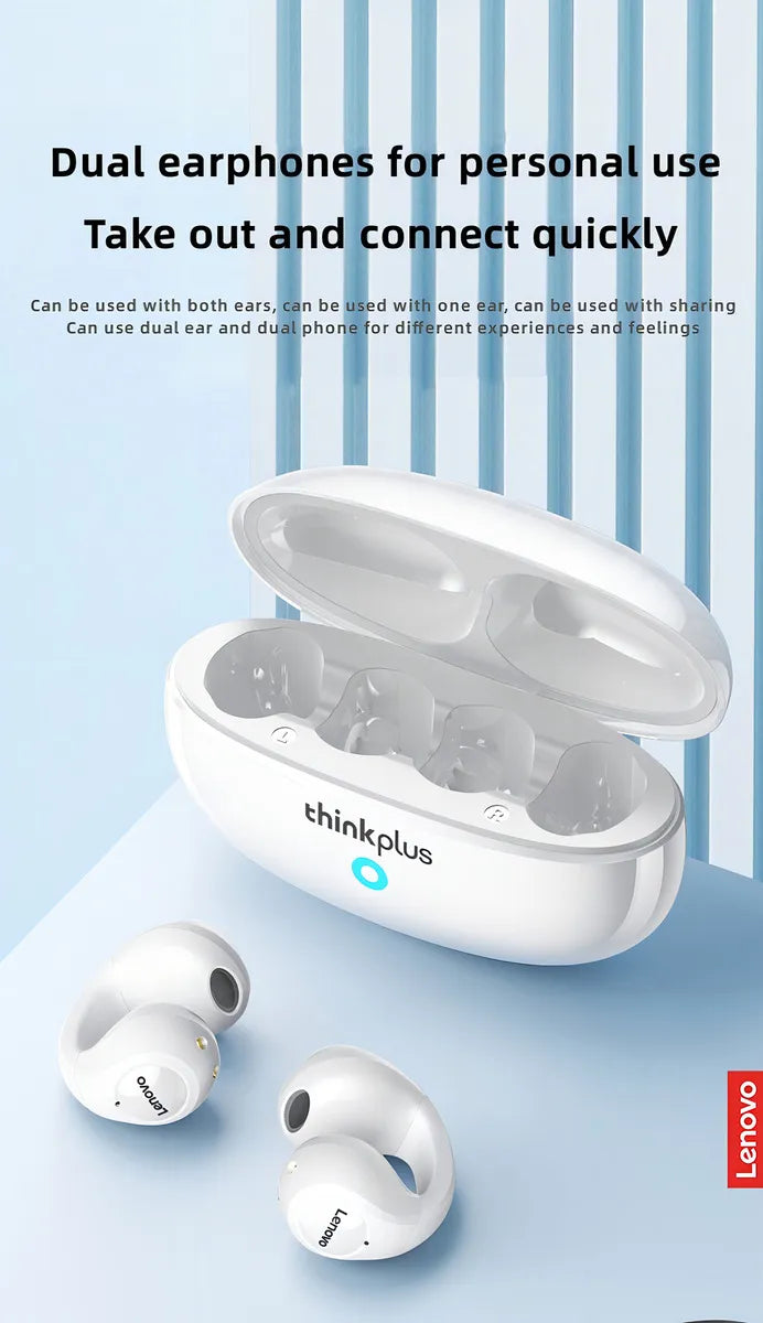 Auriculares inalámbricos Bluetooth Lenovo Livepods Xt83 Tws, color gris y negro