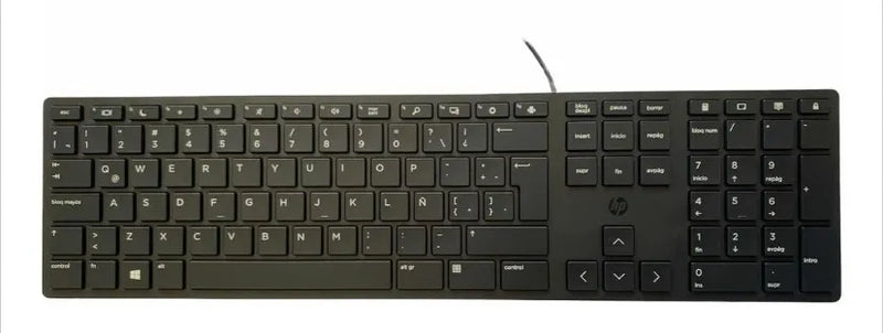 Teclado Alámbrico Hp 320k Qwerty Inglés Us Color Negro