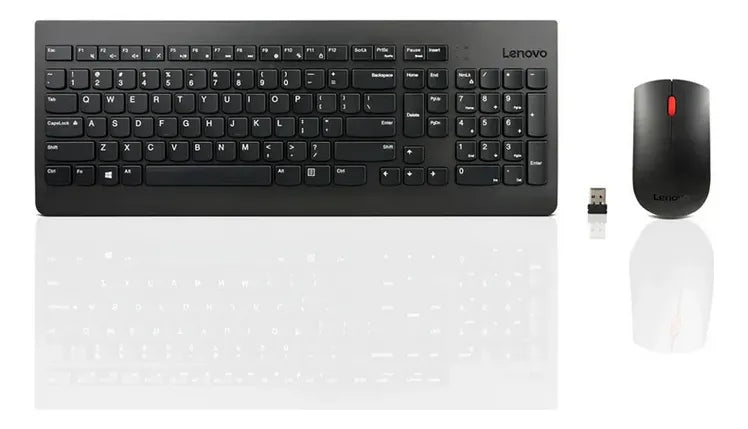 Combo Teclado Y Mouse Inalámbrico Lenovo 510 Español Color Negro