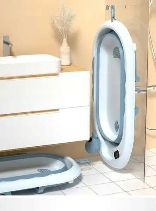 Bañera Tina Para Bebe Plegable Color Azul