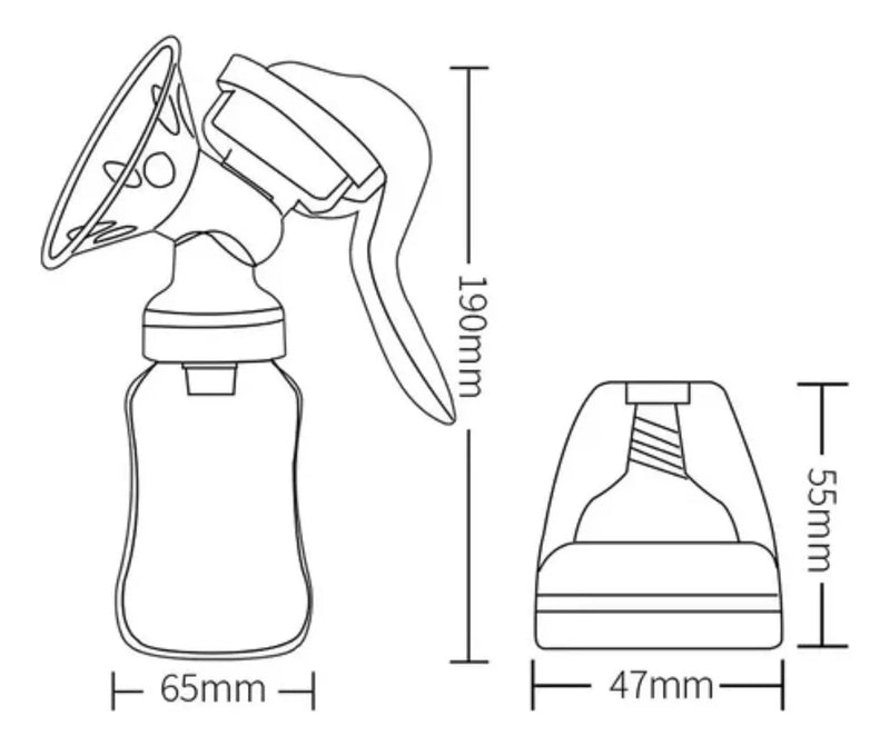 Extractor Succionador De Leche Materna Manual Con Tetero