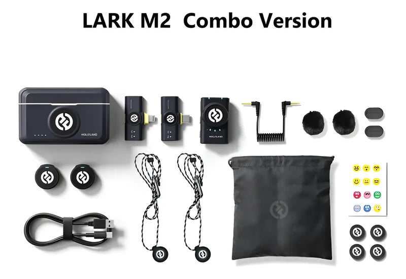 Hollyland Lark M2 Combo Duo Microfono Ios Android Dslr Apple Color Negro