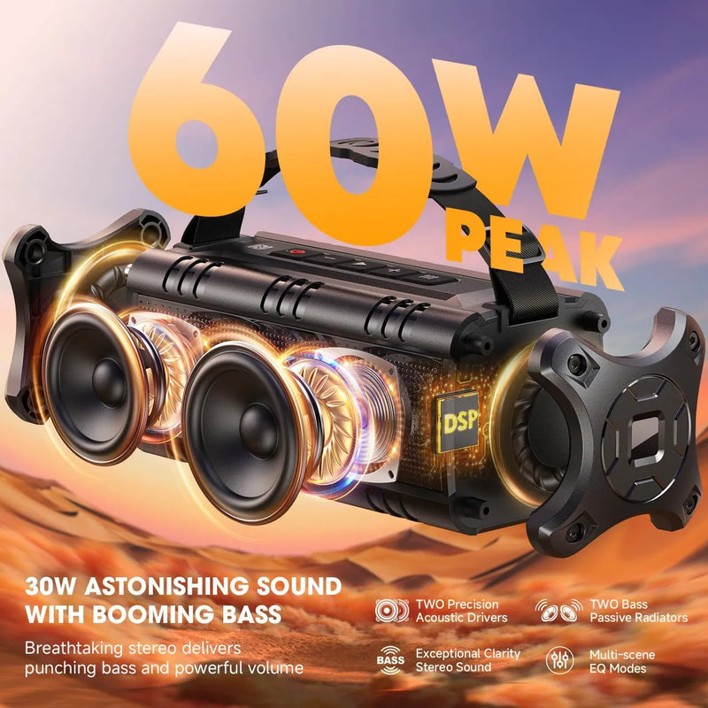 Altavoz Bluetooth W-king Potente Con Batería 24h