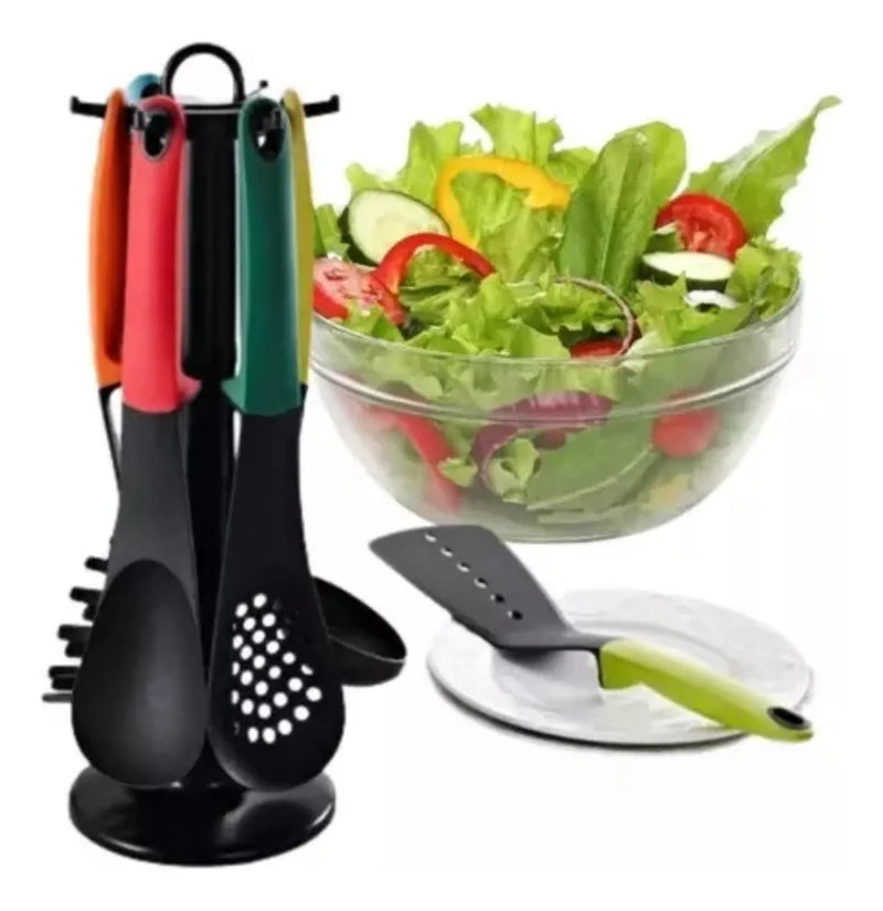 Set Juego Cucharones De 6 Utensilios Para Cocina Variado