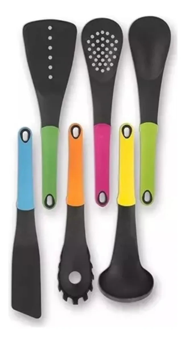 Set Juego Cucharones De 6 Utensilios Para Cocina Variado