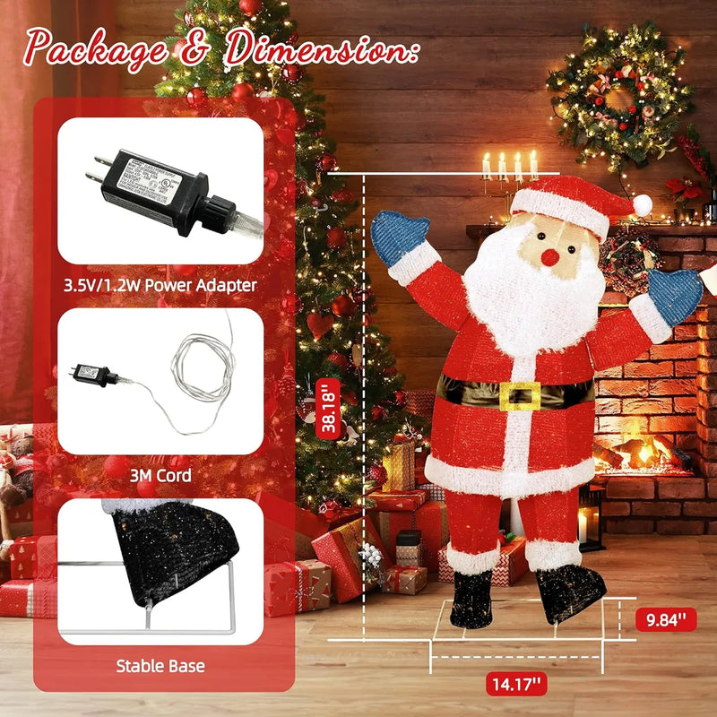 Decoraciones Navideñas Luz Led Exteriores De Papá Noe...
