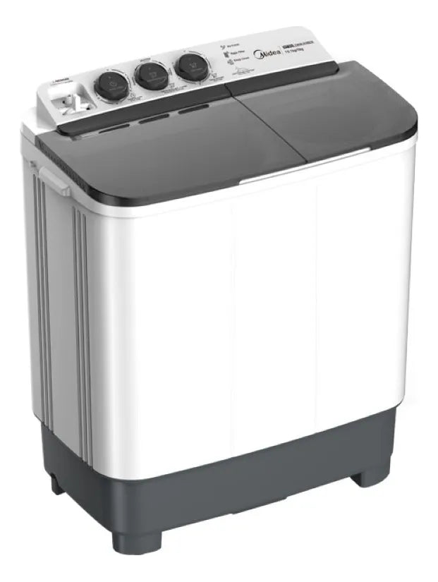 Lavadora Midea Twin Force Carga Superior 10.1kg Blanca