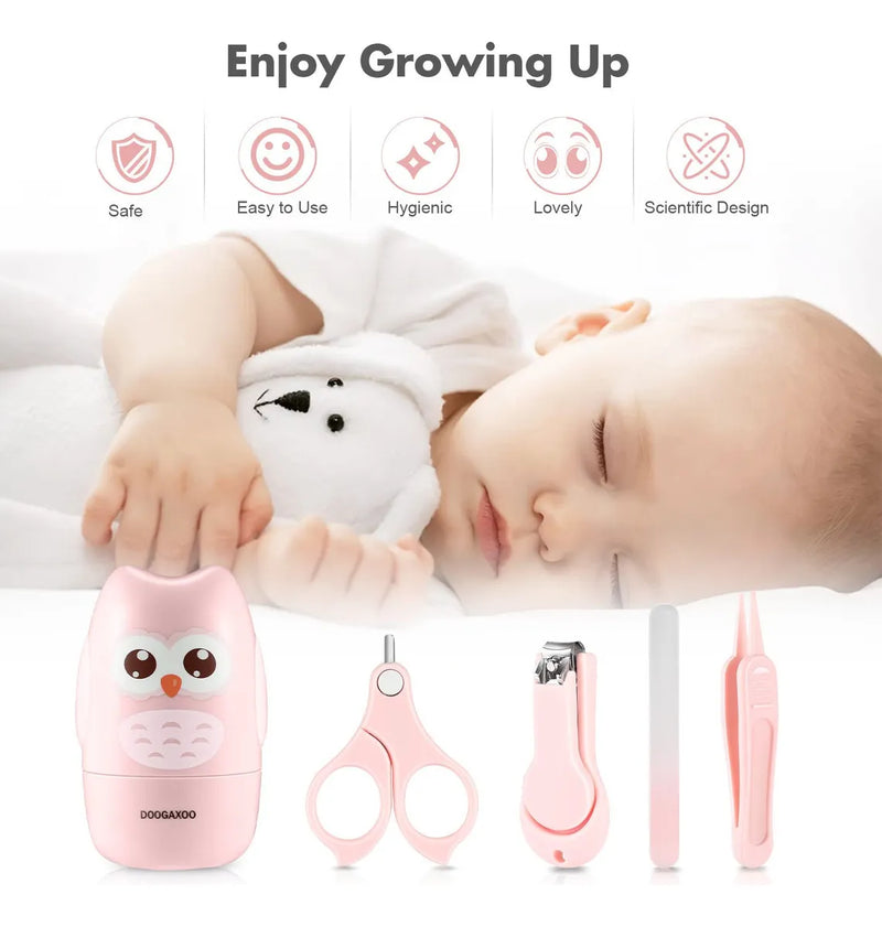 Doogaxoo Cortaunas Para Bebe, Kit De Unas Seguro 4 En 1 Con