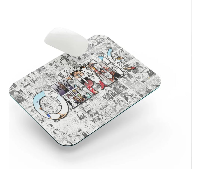 One Piece Anime Mouse Pad Personalizado + Obsequio Blanco