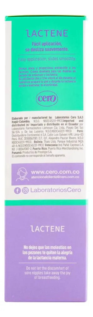 Crema Dermoprotectora Del Pezón Lactene 60 G
