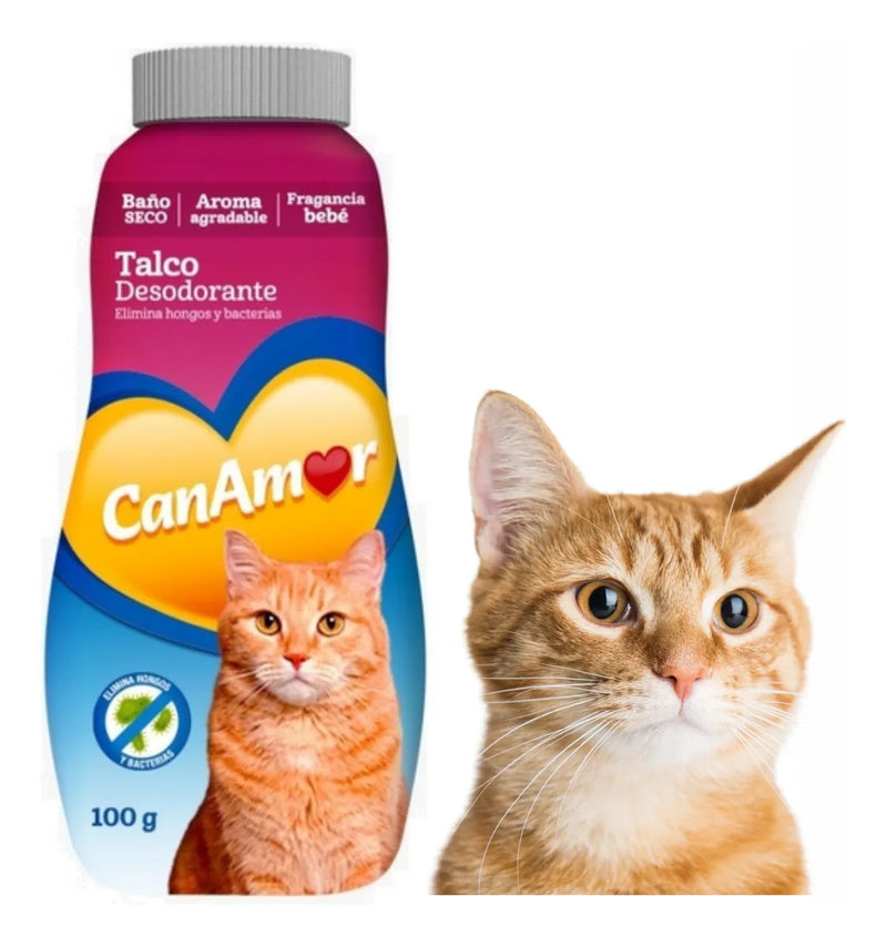 Talco Canamor Desodorante Para Gato 100g Y A Bebé