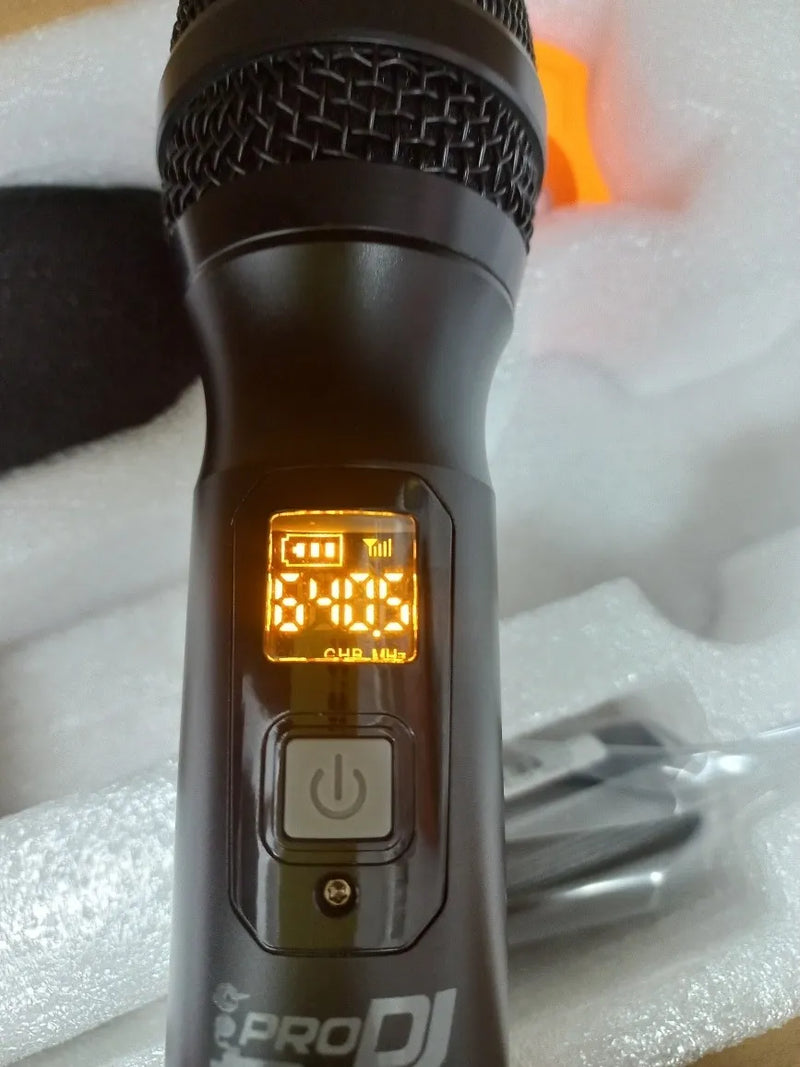 Microfono Usb Inalambrico Recargable Prodj M60 Karaoke Uhf Negro