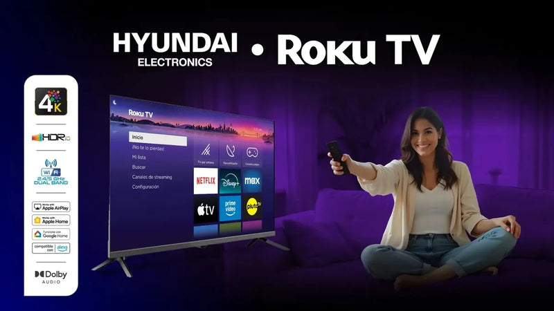 Televisor Tv Hyundai Smart Tv 58 Pulgadas 4k Uhd Roku Tv