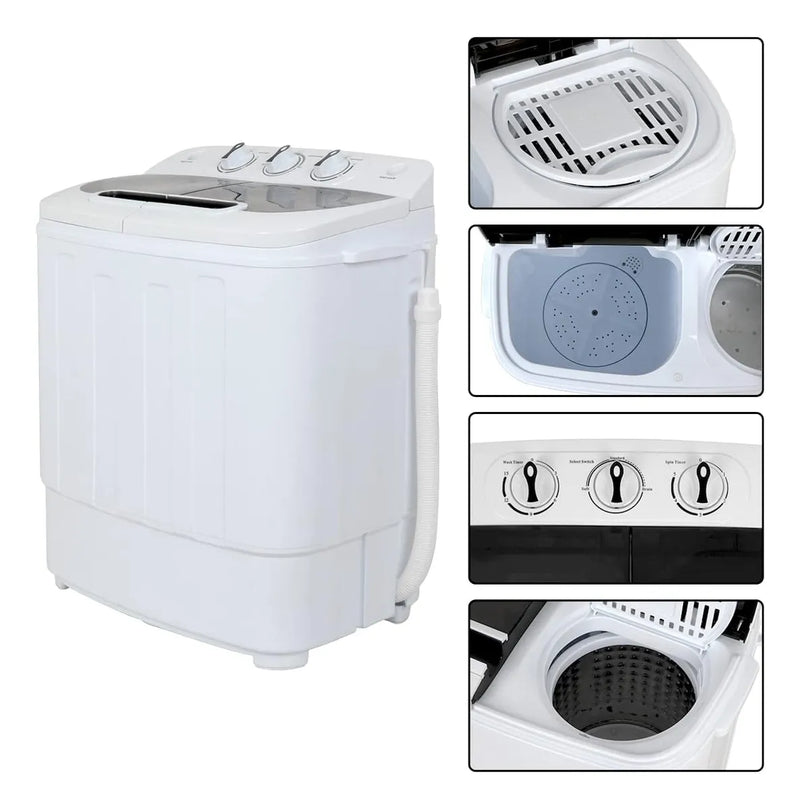 Mini Lavadora Compacta De Carga Superior De Doble Tina