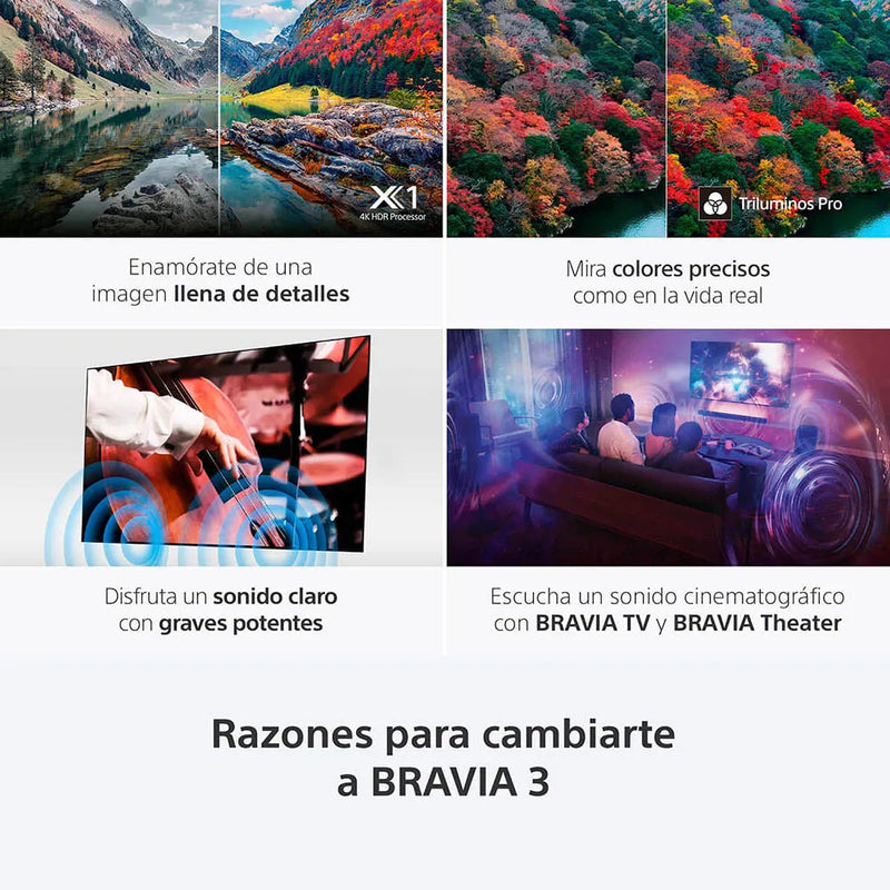 Televisor Sony K-55s30 Bravia 3 4k Hdr Processor X1 Google