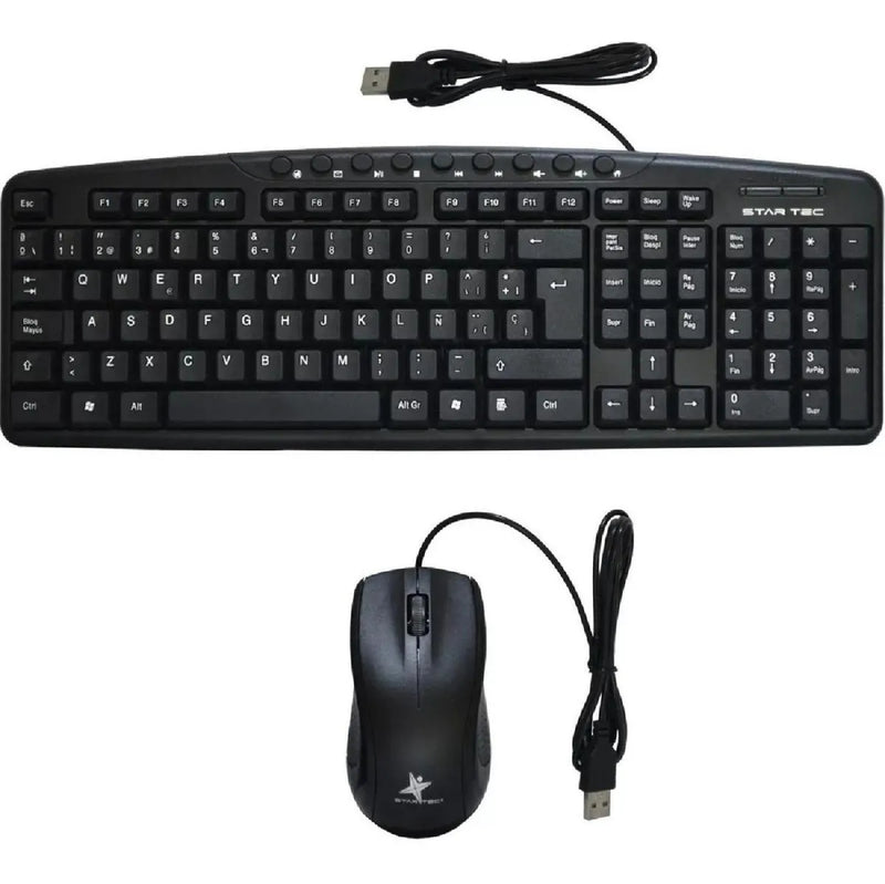 Combo Star Tec Mouse + Teclado St-cb-71 Usb Color del mouse Negro Color del teclado Negro