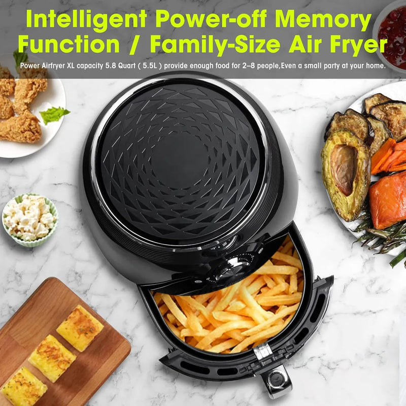Air Fryer Xl, 5.8qt 1700w Freidora Eléctrica De Aire C...