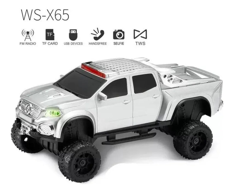 Radio Parlante Camioneta Ws-x65 Bluetooth Fm Usb Plateado