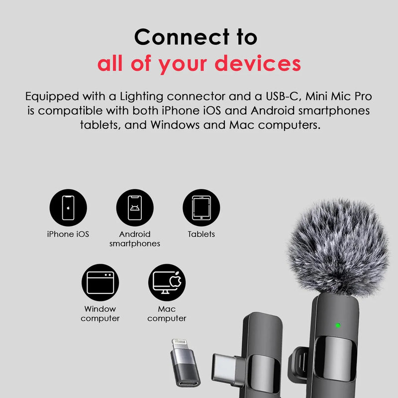 Mini Mic Pro 2024 Microfono De Solapa Inalambrico Profesiona