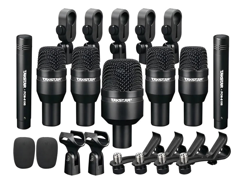 Kit de micrófono con batería Takstar Dmsd7 con funda superior, color negro