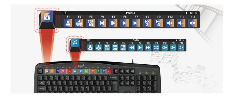 Kit de teclado y mouse Genius KM-200 Español de color negro