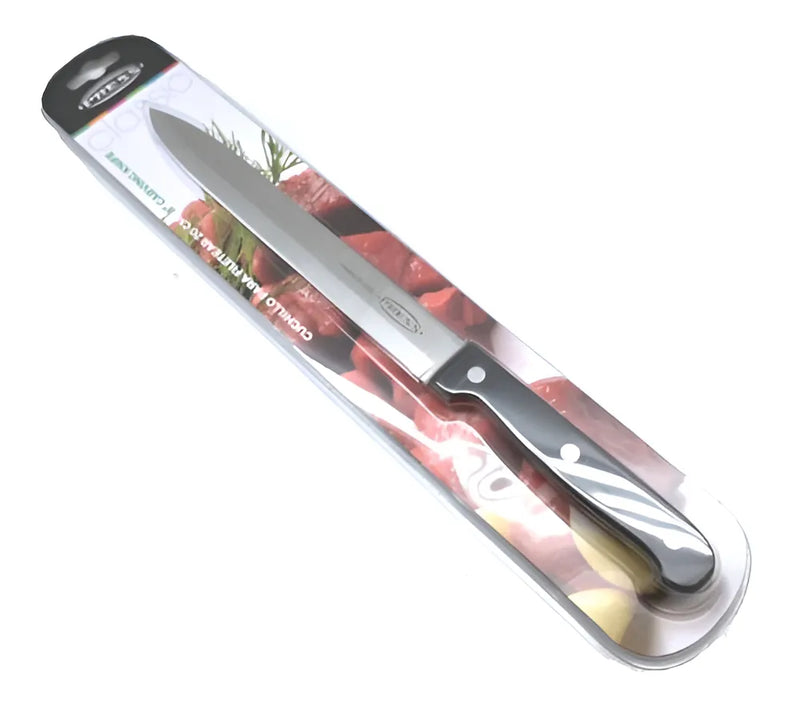 Cuchillo De Cocina Para Filetear 20 Cm Acero Inox Press Color Negro