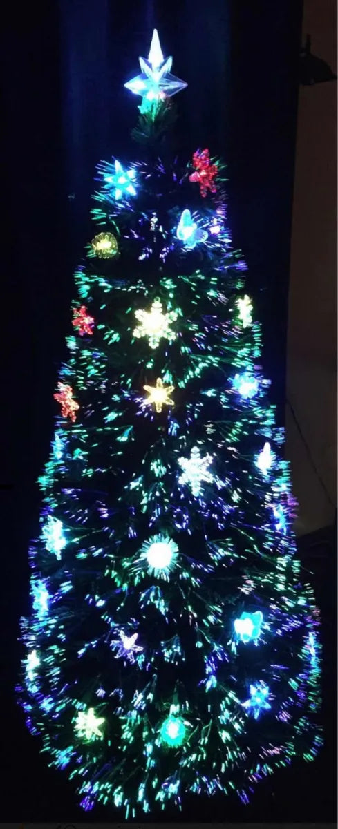 Arbol De Fibra Óptica Y Led 1.80, 1 Año De Garantía + Regalo