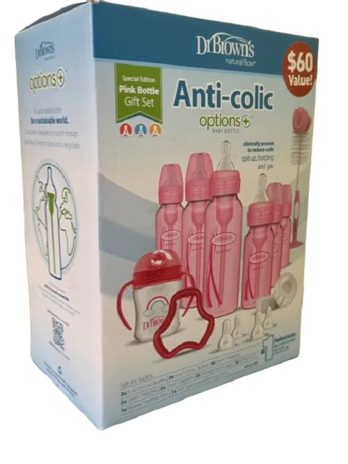 Set Dr. Brown's Options Gift Pink Kit Teteros Bebes