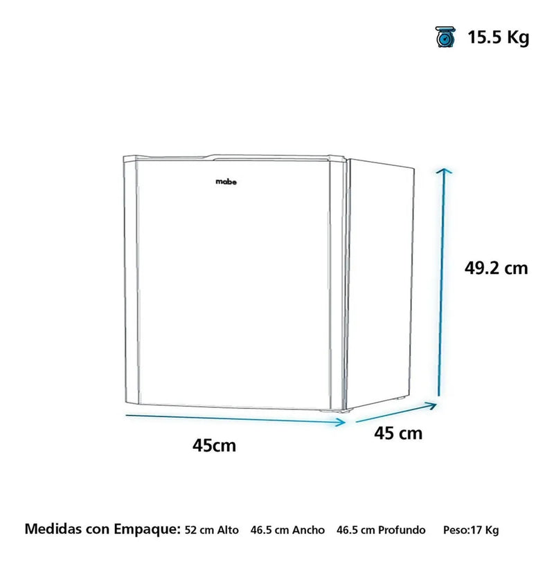 Minibar 46 L Brutos Inoxidable Mabe RMF02BRX0