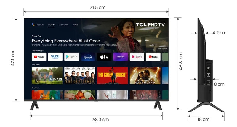 Televisor Tcl 32'' Led Smart Tv Android 32s5400af Fhd