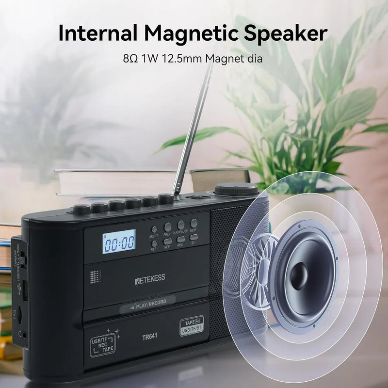 Radio Am Fm Onda Corta Sonido Sintonia Fina Blue Usb Sd Mp3 Negro