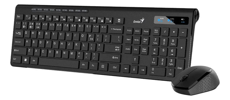 Combo Genius Teclado + Mouse Slimstar 8230 Wireless/bt Mouse Negro Teclado Negro