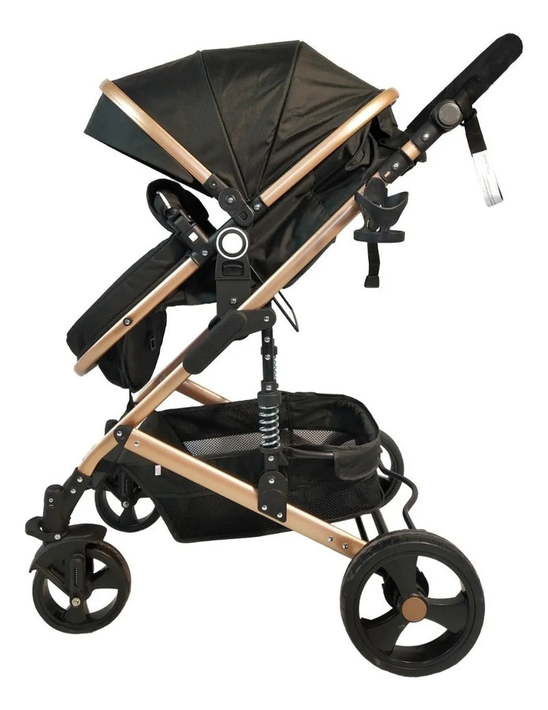 Coche Bebe Moisés Happy Baby Fj Color Negro