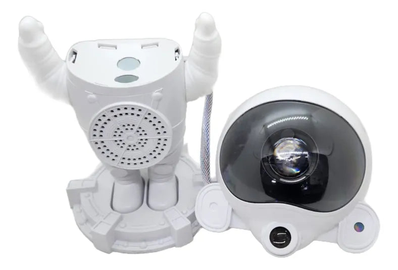 Parlante Bluetooth Proyector de galaxia Astronauta Color Blanco