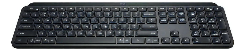 Teclado Logitech Master Series QWERTY Membrana inglés US color grafito con luz blanca