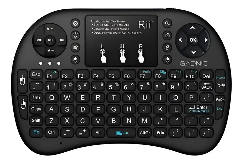 Mini Teclado Inalámbrico Airmouse Android Smart Tv Iluminado Mouse Color Teclado Black
