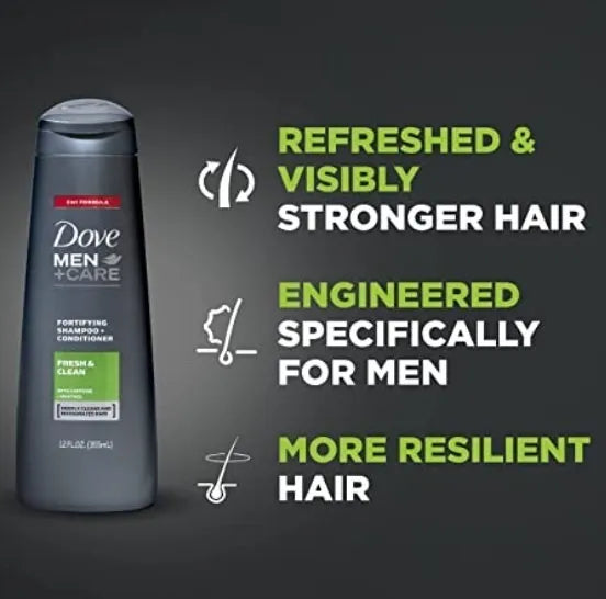 Dove Men+care Abrillanta Y Nutre Shampoo 2en1 355ml.