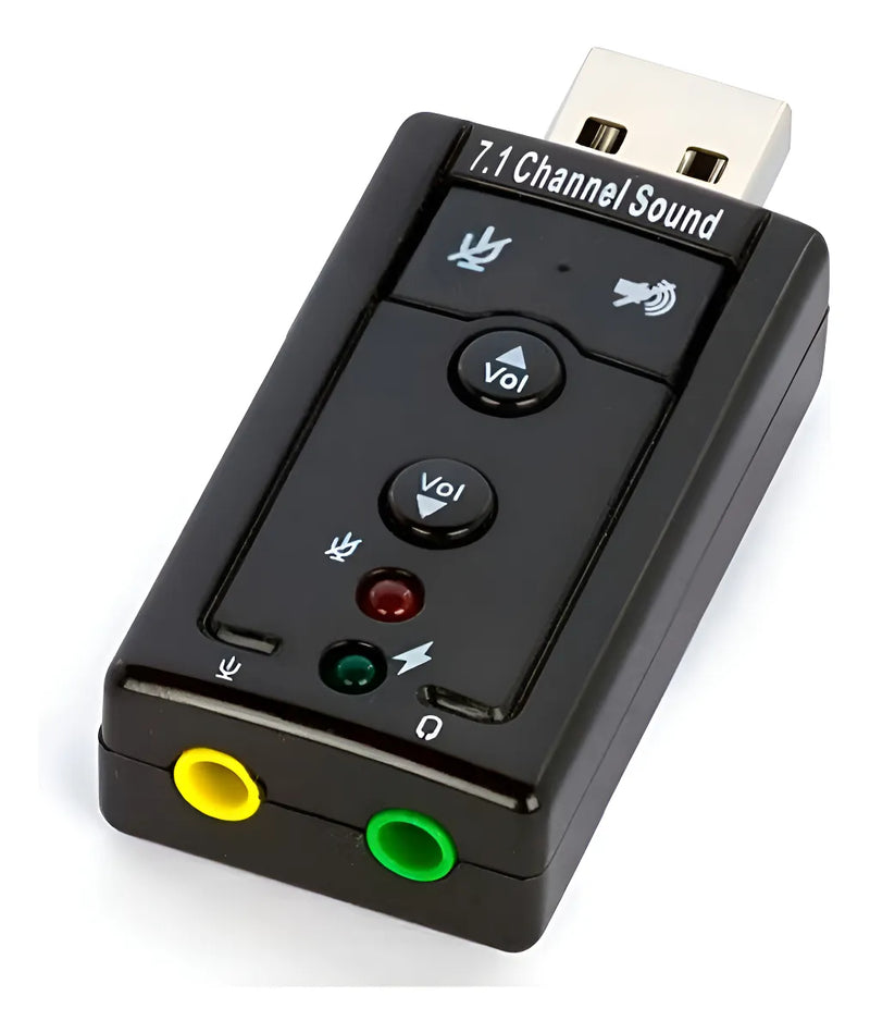Adaptador de sonido USB 2.0 externo de 7.1 canales, con color negro NF-e