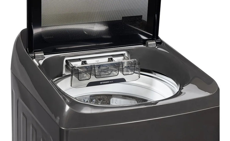 Lavadora Carga Superior 18 Kg Titanio Acero Inoxidable Midea Gris