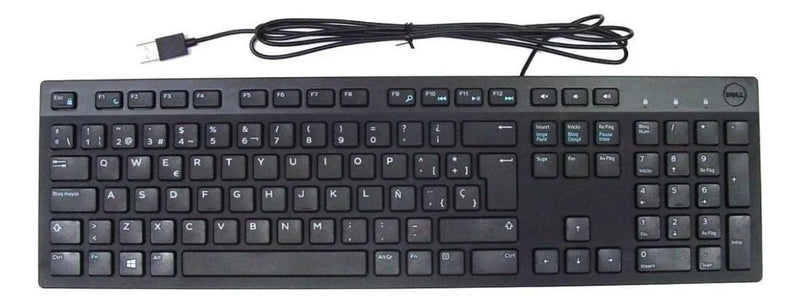 Teclado Dell KB216-BK-LTN QWERTY español color negro