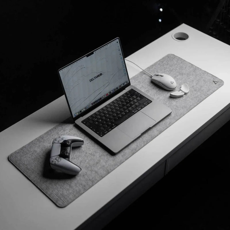 Desk Pad, Pad Mouse, Alfombrilla Carpio, Medium (30x90 Cm) Color Gris claro