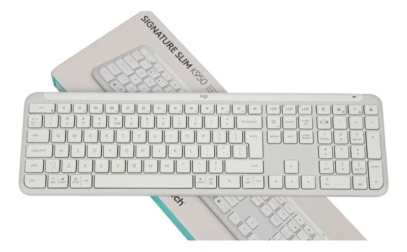 Teclado Inalámbrico Logitech Signature Slim K950 Blanco Idioma Español Latinoamérica