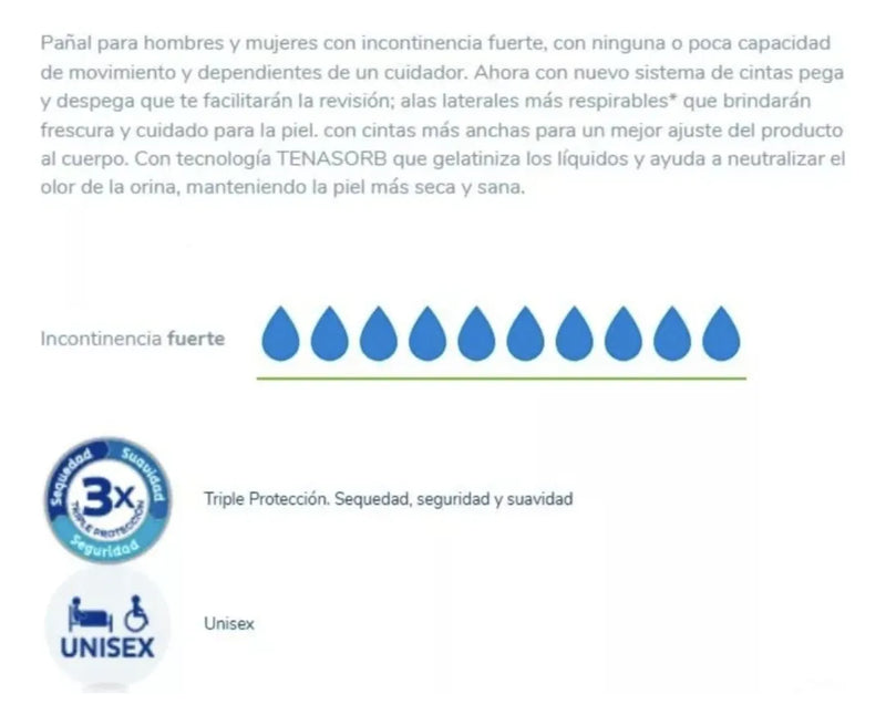 Tena Clásico Talla M X 30 U Mediano