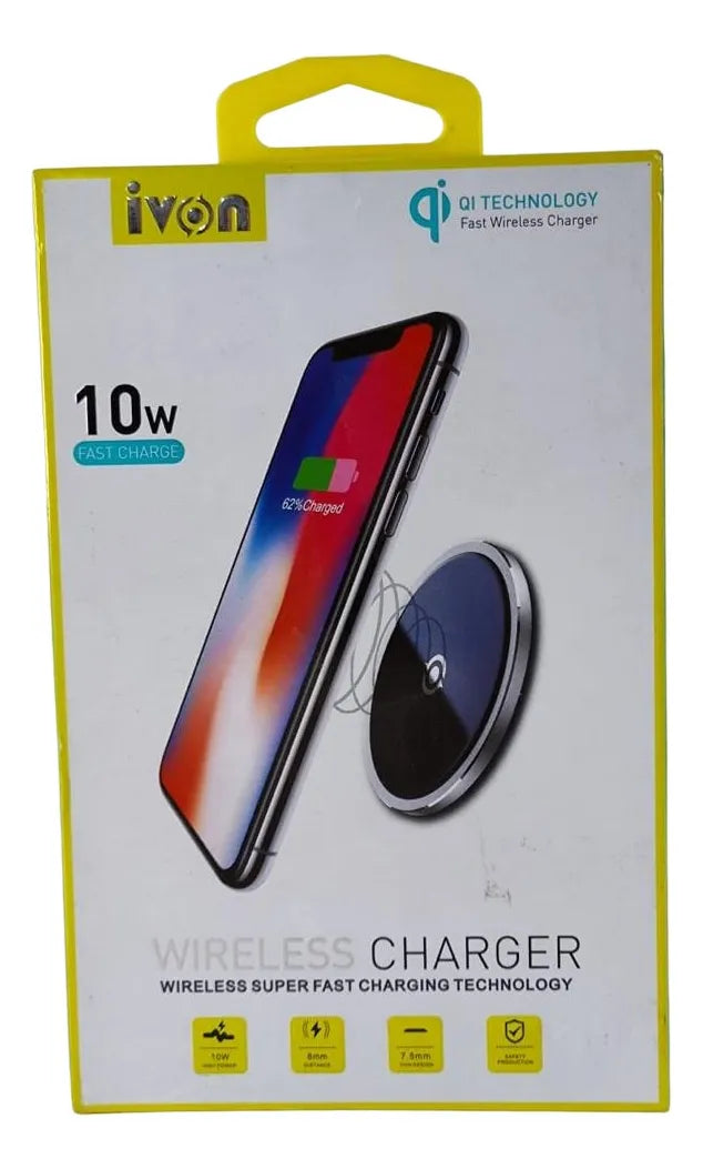 Cargador Carga Rápida Inalámbrico Base Soporte Celular Led Diseño 1