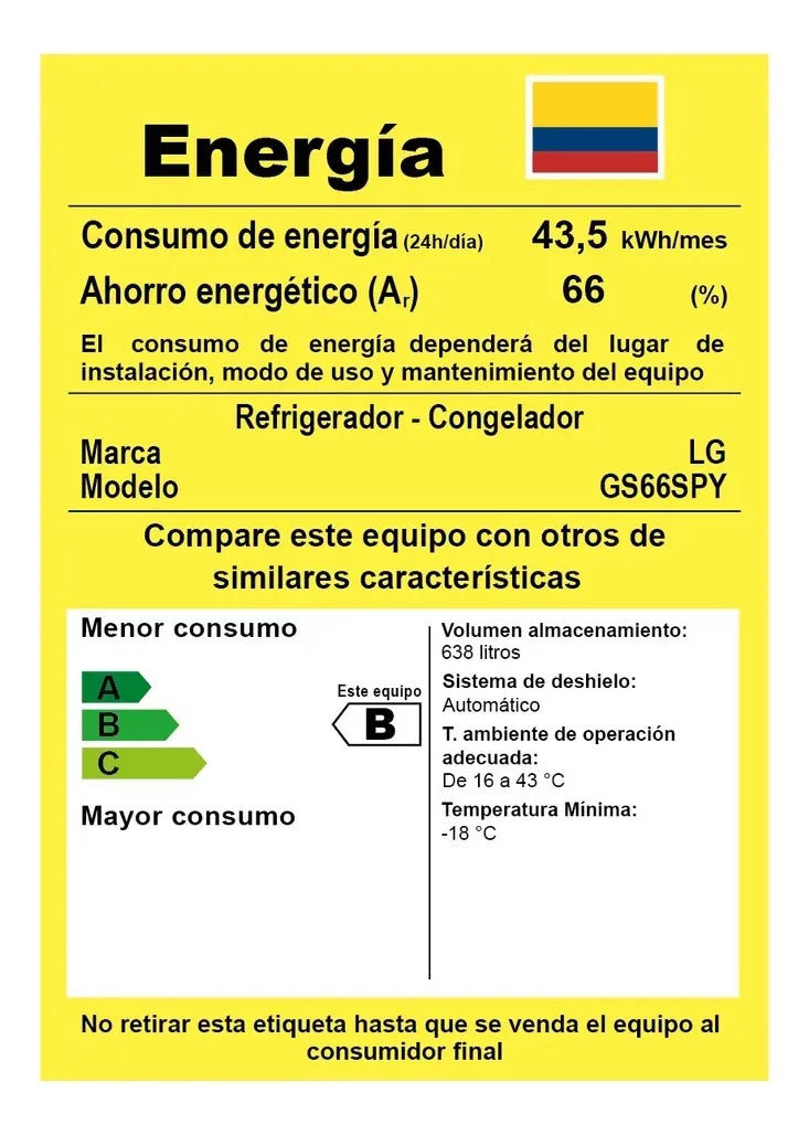 Nevecón Lg Side By Side Capacidad 638 Litros Silver Plateado