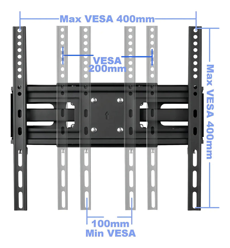 Soporte Para Tv Sony Samsung 50 55 58 60 65 LG 50 55 60 65 Color Negro