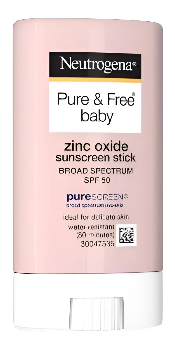 Neutrogena Pure & Free Baby Protector Solar en Barra para Bebés SPF 50+ Mineral Hipoalergénico y Resistente al Agua Sin Fragancia ni Parabenos 13g