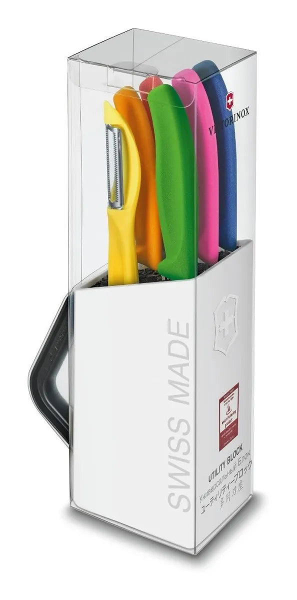 Bloque De Cuchillos Victorinox, 6 Piezas 6.7127.6l14 Color Blanco