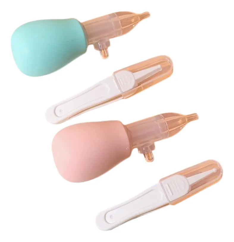 Succionador Nasal + Pinza (unidad) Accesorio Nasal Para Bebe Azul , Rosado